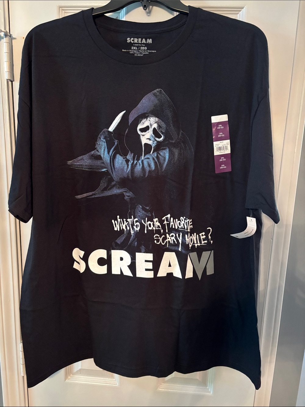Scream What’s Your Favorite Scary Movie? Black Tee NWT